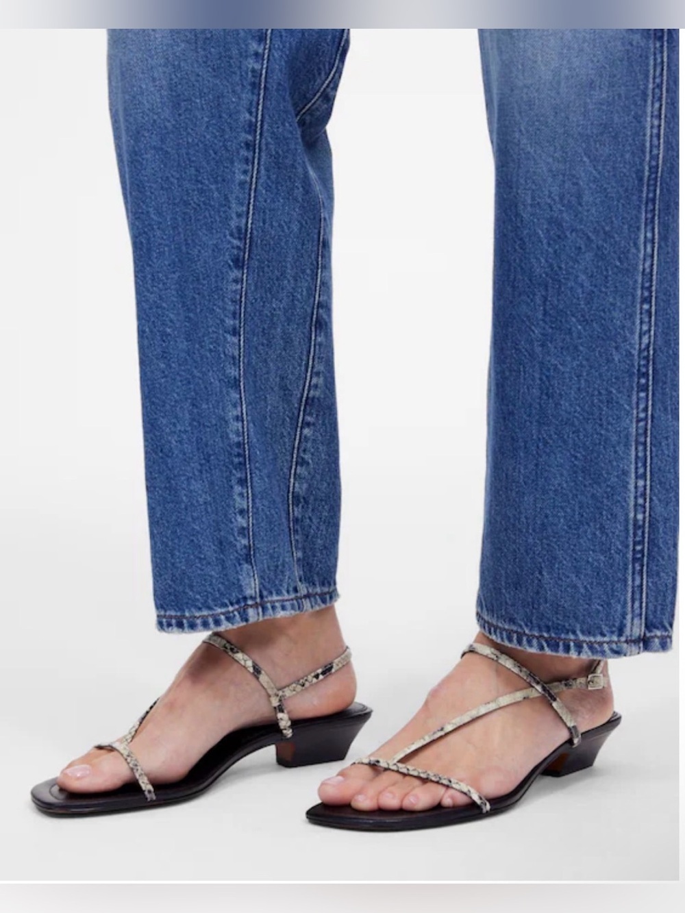 NWOB Madewell The Maycie Asymmetric T-Strap Sandal size 8.5